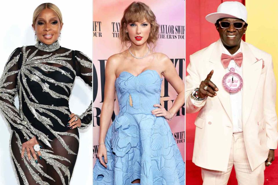 <p>Dimitrios Kambouris/Getty;  John Shearer/Getty Images for TAS; Kayla Oaddams/FilmMagic</p> Mary J. Blige; Taylor Swift; Flavor Flav