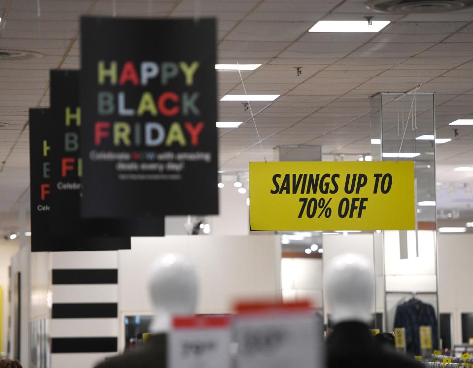 Stores prepare for Black Friday shoppers, Thursday, Nov. 18, 2021, in Corpus Christi. 