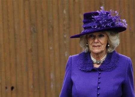 Britain's Camilla, Duchess of Cornwall, arrives for the Archbishop of Canterbury's enthronement ceremony at Canterbury Cathedral in southern England March 21, 2013. REUTERS/Luke MacGregor