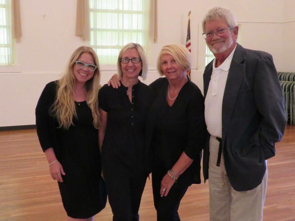 Haley Woods with her family who encouraged her to pay off her debt. Pictured in May 2017: Woods, sister Heather P. Woods-Spiegel, mother Chris Woods, and father Buzz Woods | Courtesy Haley Woods