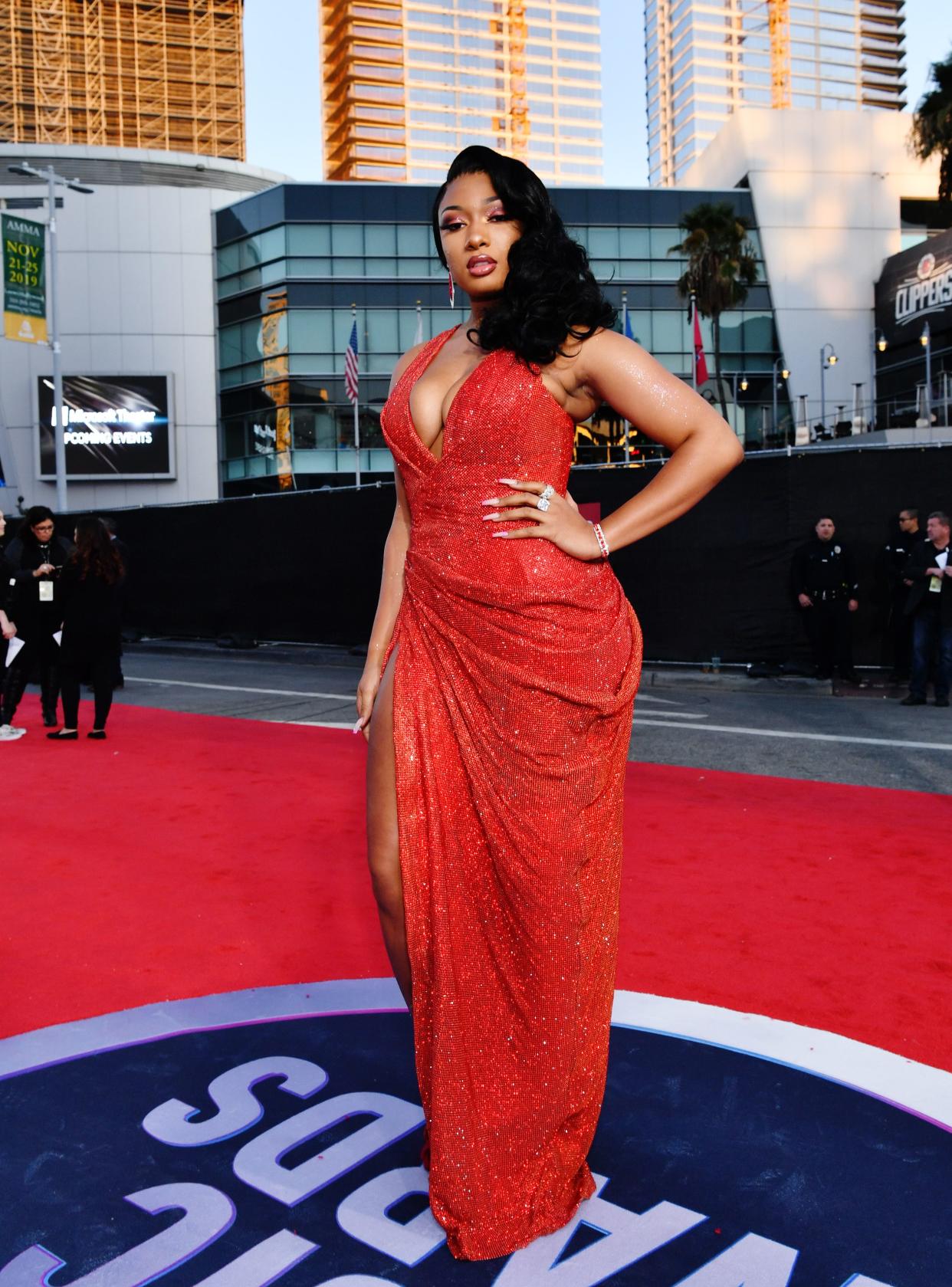 Megan Thee Stallion attends the 2019 American Music Awards at Microsoft Theater on Nov. 24, 2019, in Los Angeles, Calif.