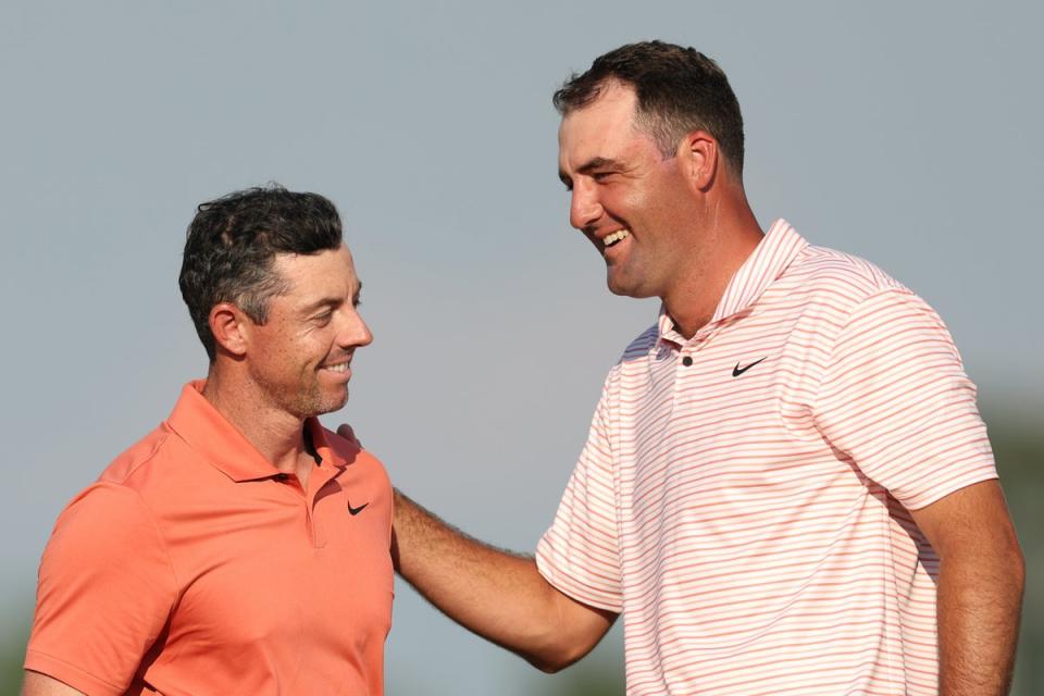 Rory McIlroy and Scottie Scheffler will team up to take on two of LIV Golf’s biggest stars  (Getty Images)