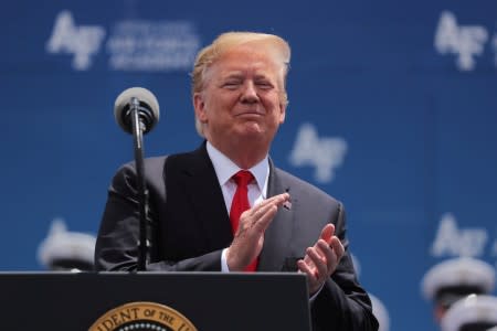 U.S. President Trump attends U.S. Air Force Academy's graduation ceremony in Colorado Springs, Colorado