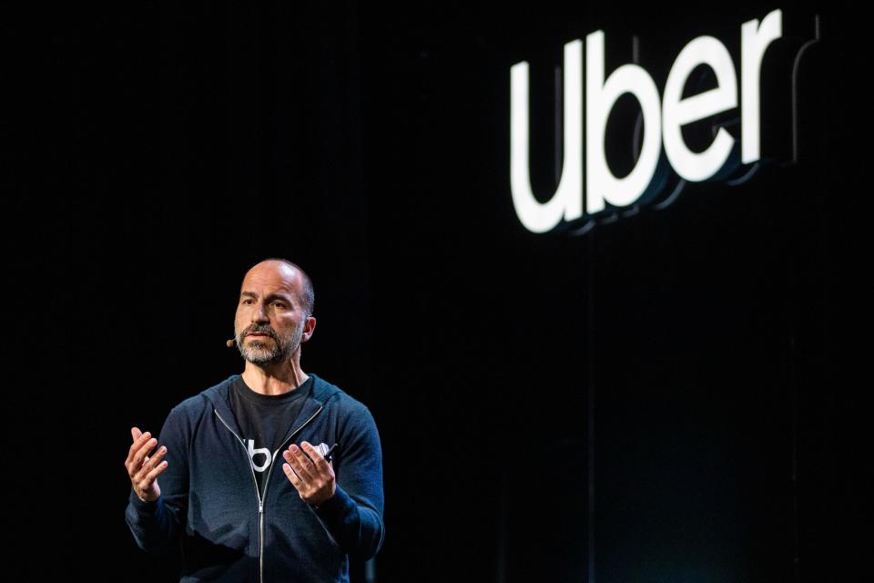 Uber CEO Dara Khosrowshahi. (PHILIP PACHECO/AFP via Getty Images)