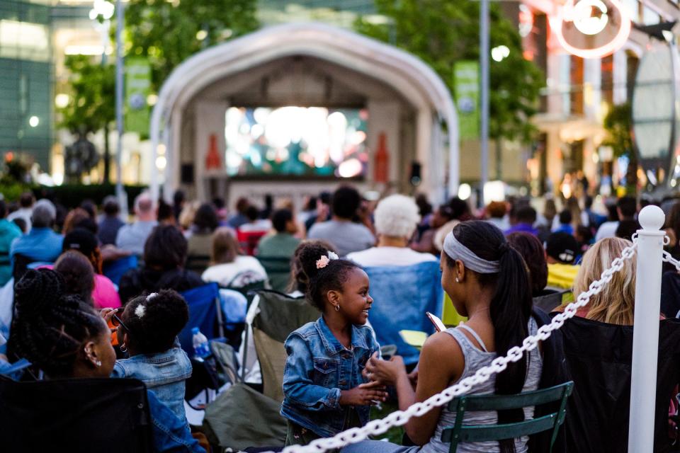 A Movie Nights In The D is shown at Campus Martius Park on July 7, 2018.