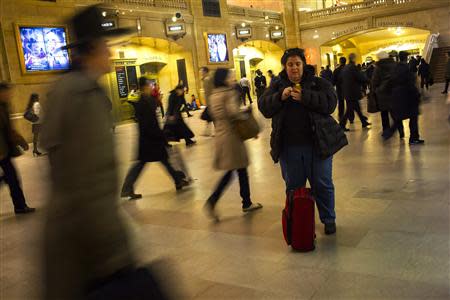 Travelers and commuters walk through Grand Central Station in New York November 27, 2013. REUTERS/Eric Thayer