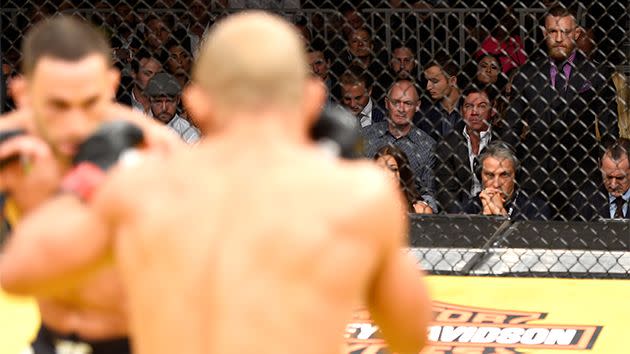 McGregor watches on. Image: Getty