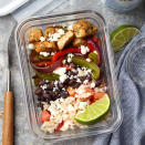 <p>Prep all four servings of this easy recipe at once for ready-to-eat dinners or packable lunches for the rest of the week. If you don't like a lot of heat, try using mild chili powder, and leave out the jalapeño from the rice. <a href="https://www.eatingwell.com/recipe/263547/meal-prep-cilantro-lime-chicken-bowls/" rel="nofollow noopener" target="_blank" data-ylk="slk:View Recipe;elm:context_link;itc:0;sec:content-canvas" class="link ">View Recipe</a></p>