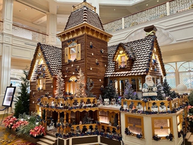 The massive gingerbread house at Disney's Grand Floridian Resort & Spa is always a big draw at the holidays.