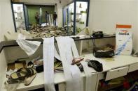 A view is seen inside a store that was looted during a police strike in Salvador, Bahia state, April 17, 2014. REUTERS/Valter Pontes