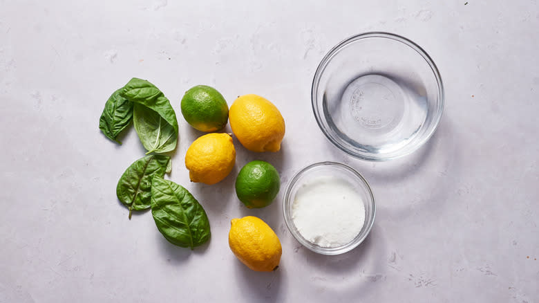 granita ingredients on a table