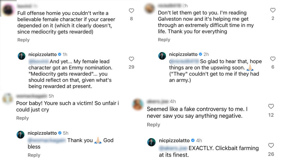 Nic Pizzolatto responds to fans on Instagram