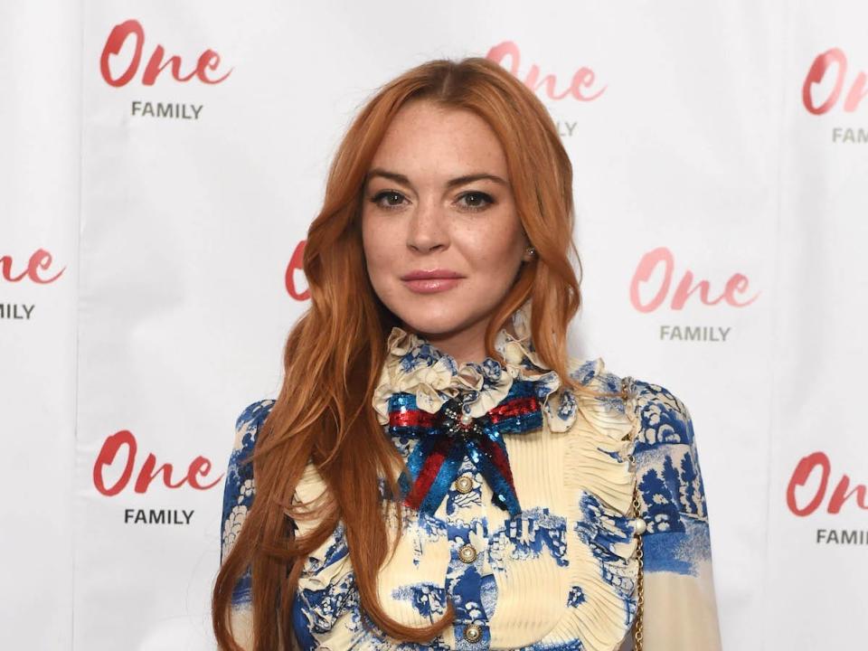 Lindsay Lohan at an event.