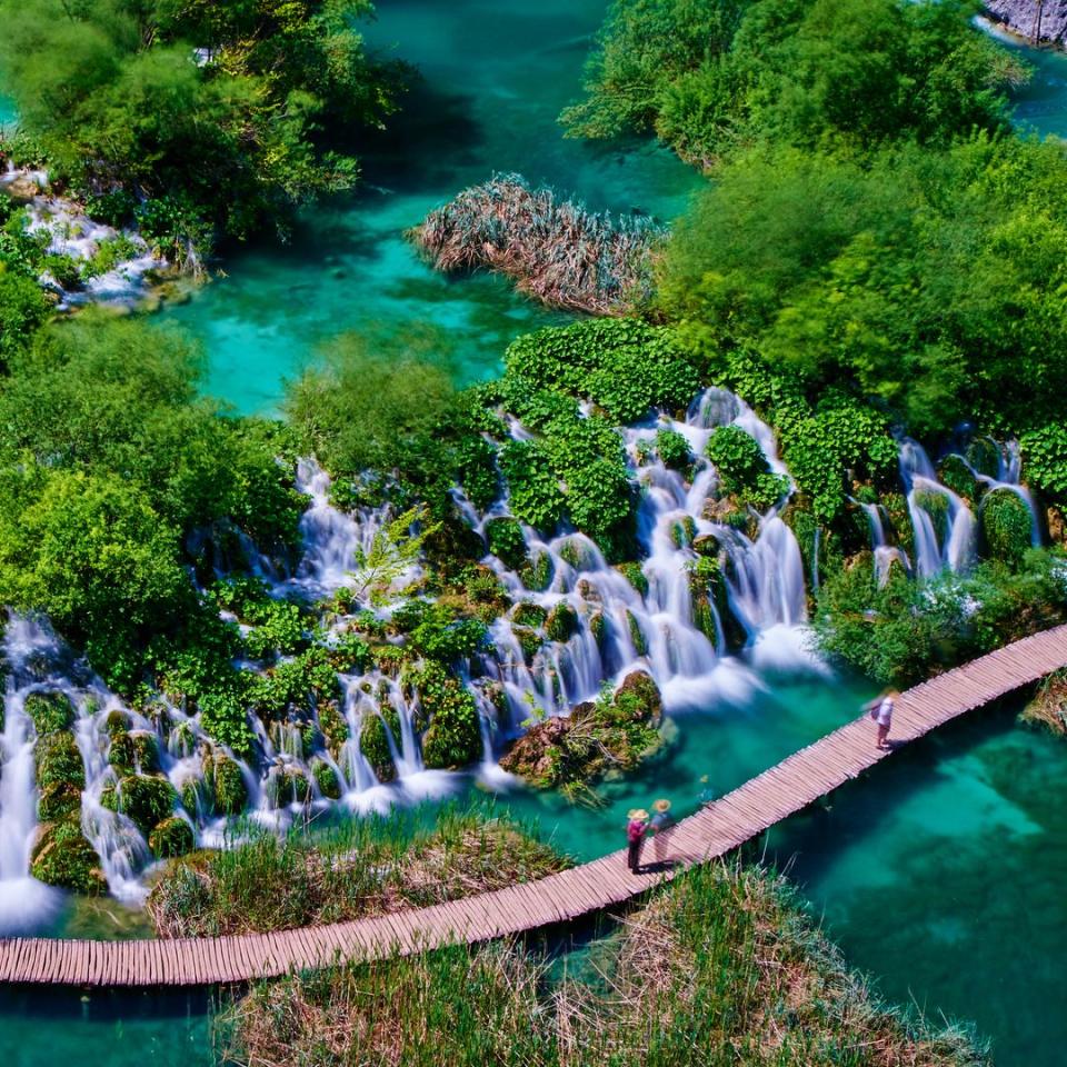 Parque Nacional de los lagos de Plitvice en Croacia