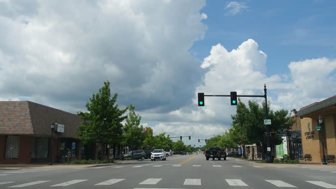 main street in Edmond Oklahoma