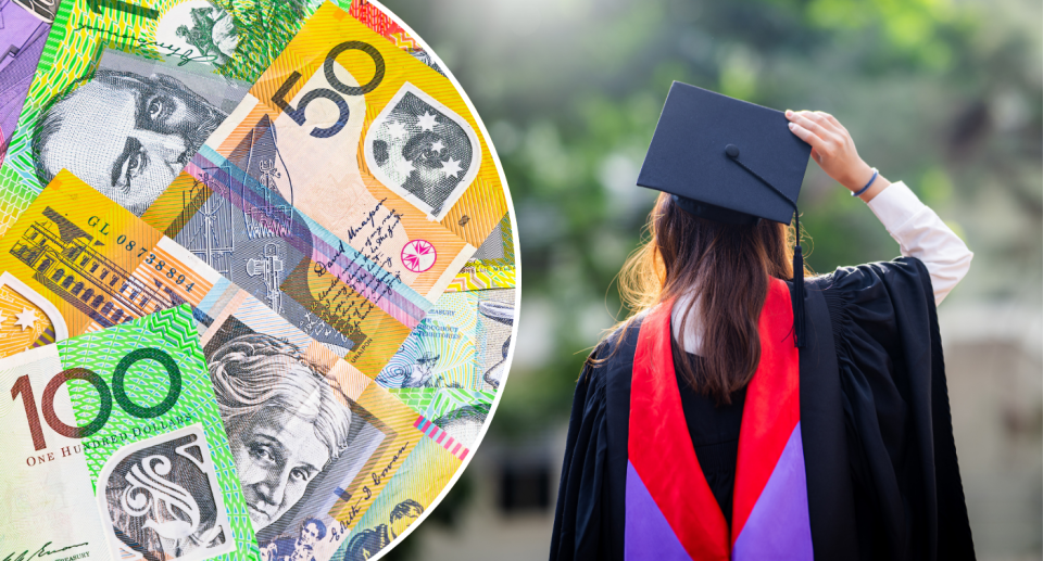 Australian money and university graduate