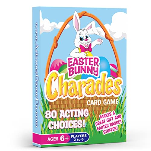 Easter Bunny Charades for Kids – A Fun Spring/Easter-themed Charades Game - No Reading Required - Makes a Great Gift or Easter Basket Stuffer - 80 Acting Choices - No Timer Needed - Ages 6+