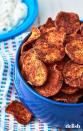 <p>Sure, no one can resist a bowl of <a href="https://www.delish.com/food-news/g20667311/best-potato-chips-ranked/" rel="nofollow noopener" target="_blank" data-ylk="slk:potato chips" class="link ">potato chips</a>, but they can be a <em>little </em>boring. Switch things up by making these delicious and absolutely gorgeous <a href="https://www.delish.com/holiday-recipes/thanksgiving/g622/sweet-potato-recipes/" rel="nofollow noopener" target="_blank" data-ylk="slk:sweet potato" class="link ">sweet potato</a> chips. The natural, earthy sweetness of the potatoes add an another dimension of flavor you'll love.</p><p>Get the <strong><a href="https://www.delish.com/cooking/recipe-ideas/recipes/a49369/sweet-potato-chips-recipe/" rel="nofollow noopener" target="_blank" data-ylk="slk:Sweet Potato Chips recipe" class="link ">Sweet Potato Chips recipe</a></strong>.</p>