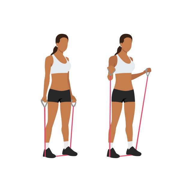 Kiss Flabby Arms Goodbye This Summer With These Four Resistance Band Arm  Workouts