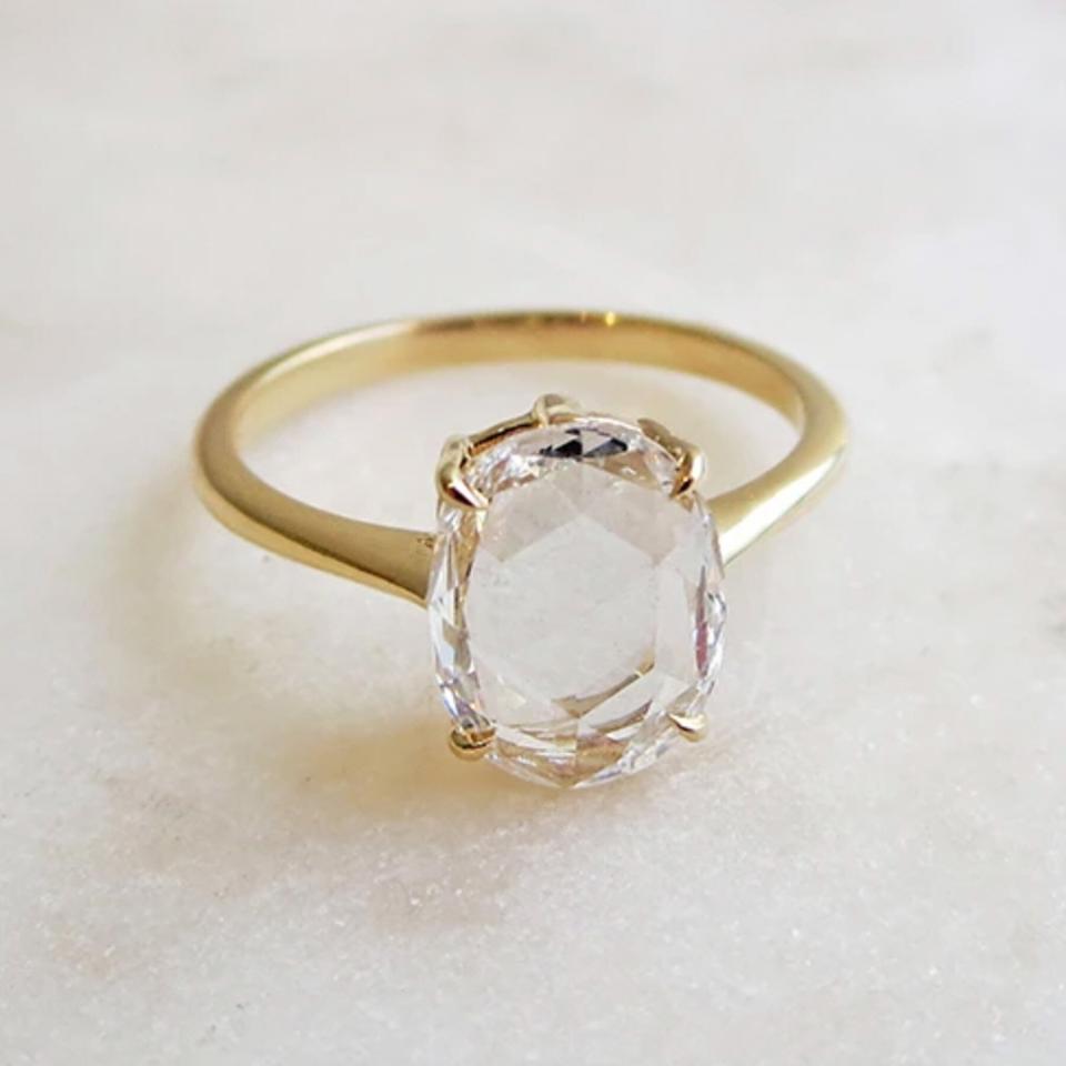 Engagement Ring Trends 2021: Anna Sheffield rose cut diamond ring