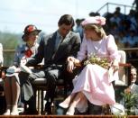 <p>Charles and Diana appear to hold hands during a public event in Australia. <br></p>