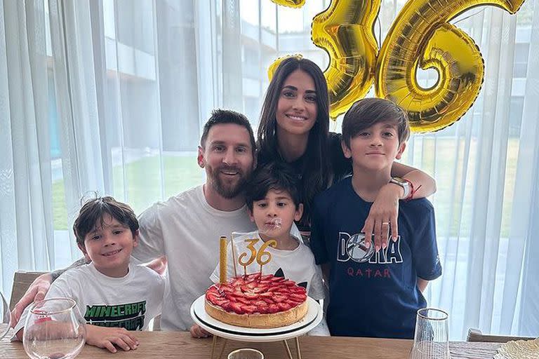 Messi celebró sus 36 años rodeado de su familia en Rosario