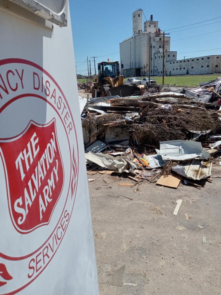 The Wichita Falls Salvation Army provided aid to members of the Perryton community, including over 1,000 meals.
