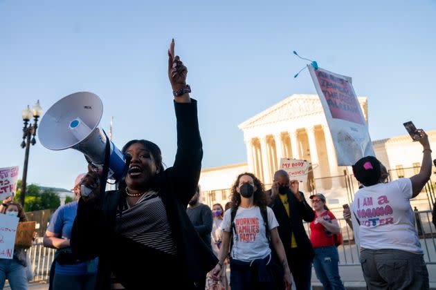 Rep. Cori Bush (D-Mo.) says abortion rights supporters need to keep pushing Congress and the president to take action on the issue. (Photo: Stefani Reynolds/AFP via Getty Images)