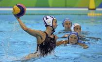 2016 Rio Olympics - Water Polo - Final - Women's Gold Medal Match USA v Italy - Olympic Aquatics Stadium - Rio de Janeiro, Brazil - 19/08/2016. Madeline Musselman (USA) of USA competes. REUTERS/Sergio Moraes