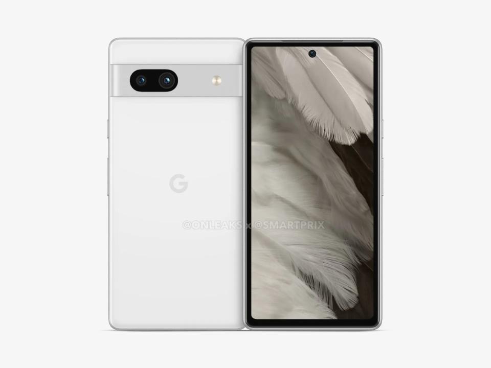 Google Pixel 7a rendering by OnLeaks