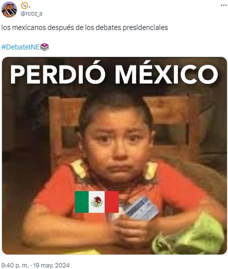 tercer debate presidencial memes elecciones mexico 2024