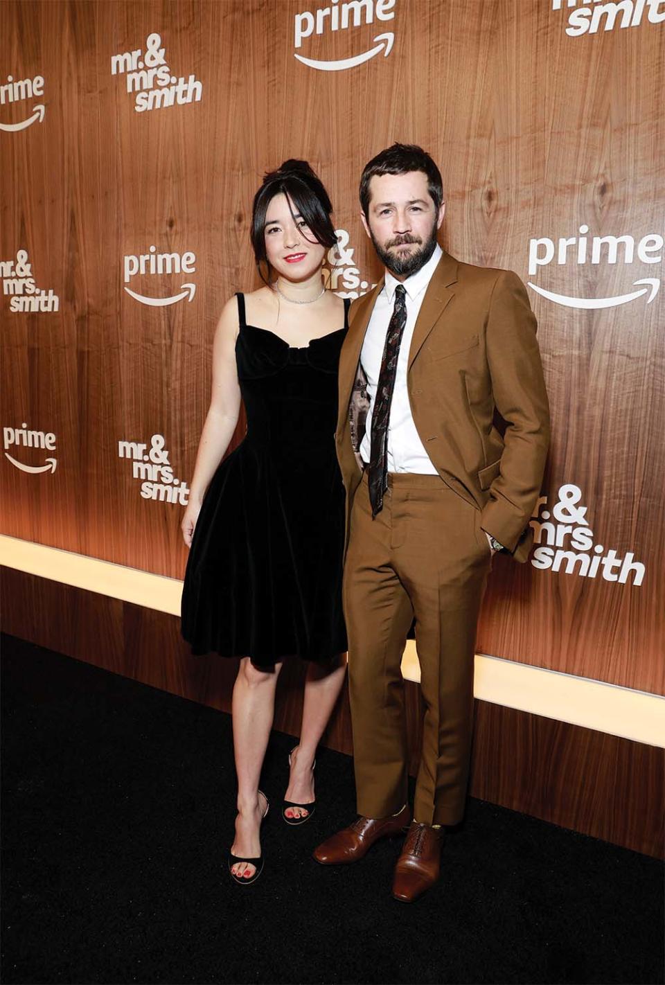 Erskine with husband Michael Angarano.