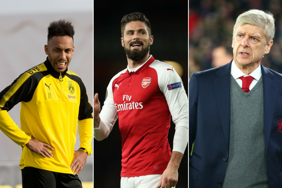 Transfer trio: Could Arsene Wenger be denied star striker Aubameyang by current forward Olivier Giroud?