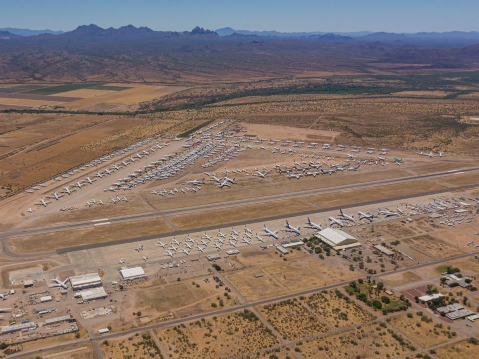 Aerial view of Pinal Airpark in Marana, Arizona