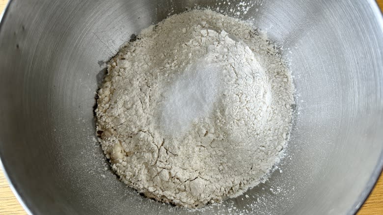 Dry ingredients in a bowl