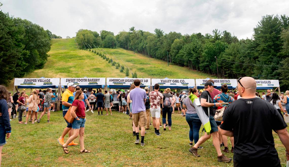 Juniper Village, Sweet Tooth Bakery, American Legion Post 245, Valley Girl Co., The Blonde Bistro and Burnham Eagles compete in the WingFest finals at Tussey Mountain on Thursday, Aug. 4, 2022.