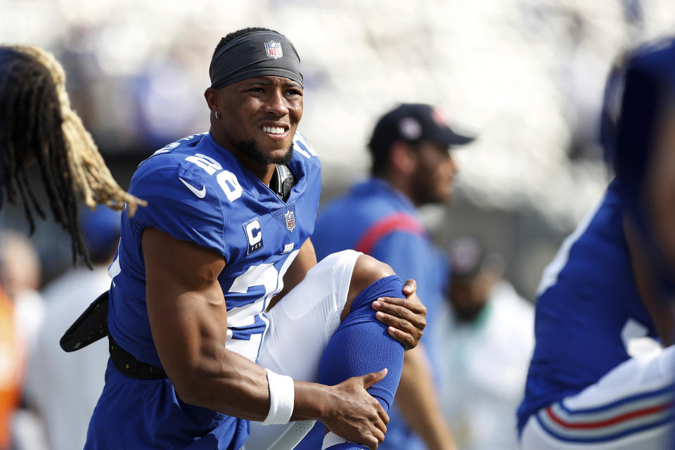 New York Giants running back Saquon Barkley (26) 