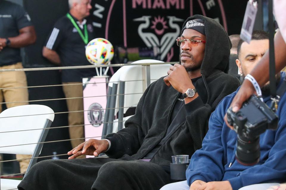 Butler has made himself a Miami staple—here, he takes in a recent Inter Miami match.