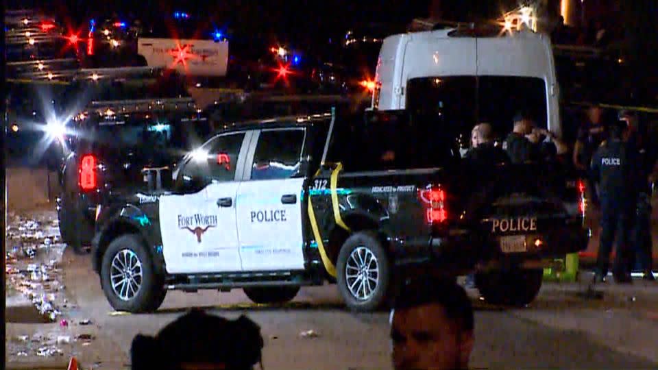 A shooting that erupted just before midnight in Fort Worth, Texas, left at least three dead. - WFAA