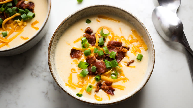 potato soup with bacon