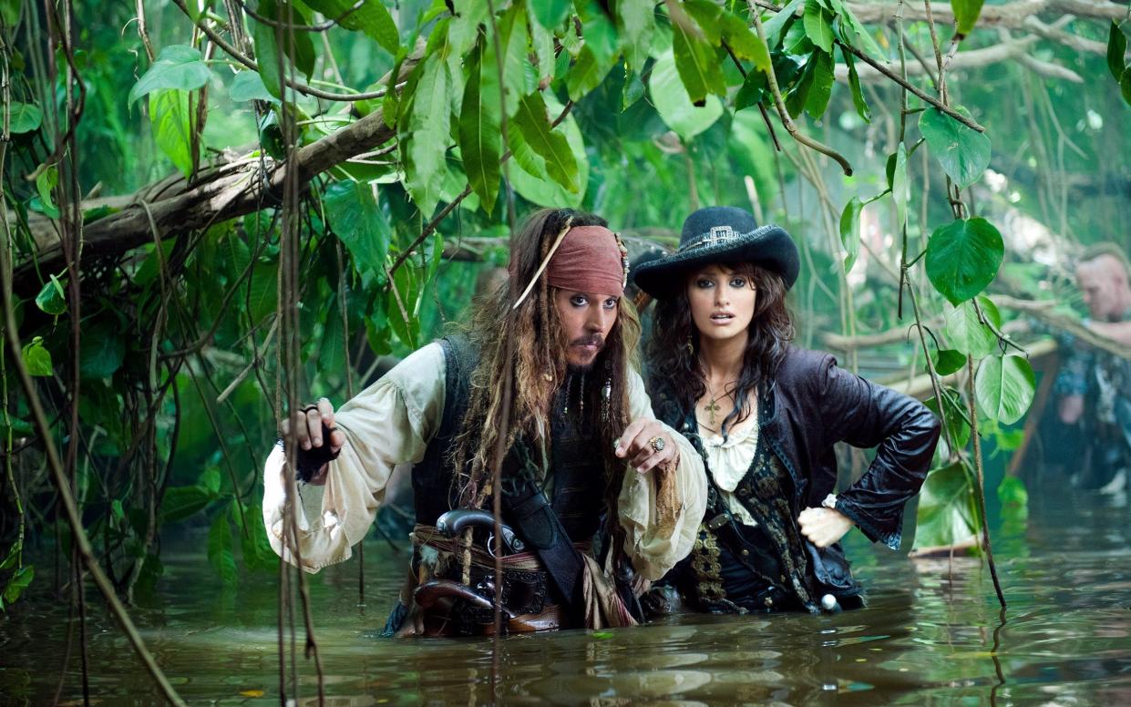 Johnny Depp and Penélope Cruz in Pirates of the Caribbean: On Stranger Tides, 2011