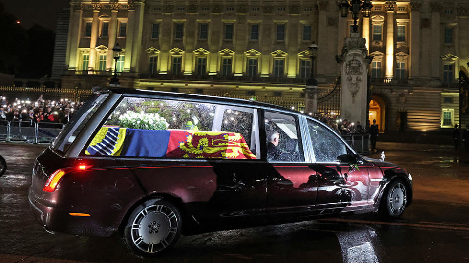 Queen Elizabeth II's state hearse in London