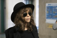 Actress Rosie Perez arrives for Harvey Weinstein's rape trial, Friday, Jan. 24, 2020 in New York. (AP Photo/Mark Lennihan)