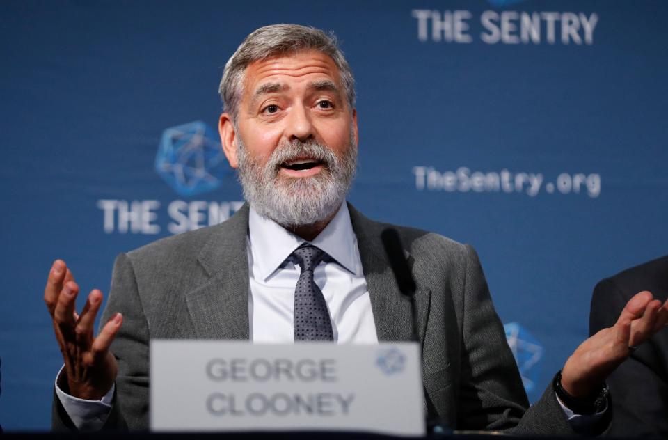 George Clooney said the "only one way in this country to bring lasting change" is to vote.