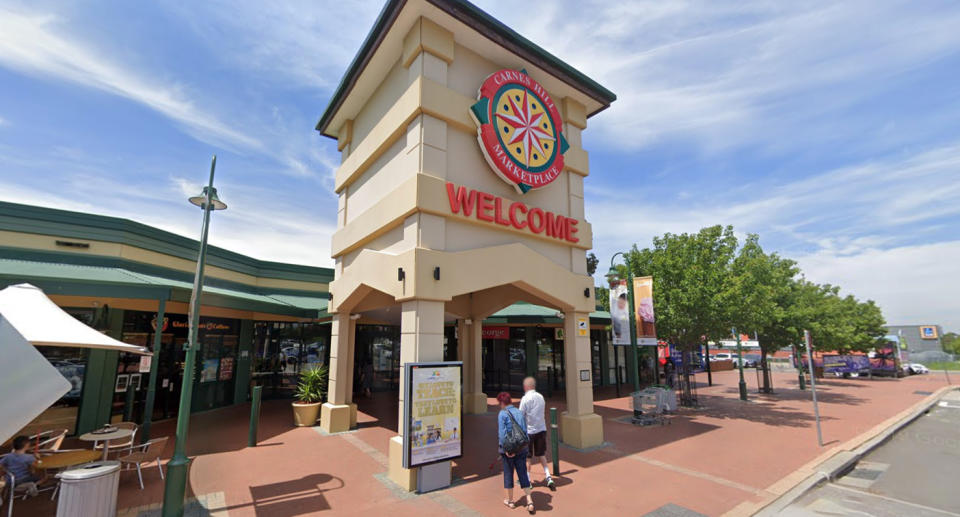 Pictured is Carnes Hill Marketplace in Sydney where the winning Powerball ticket was sold.