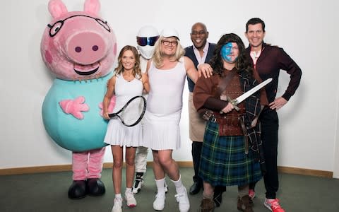 Daddy Pig, Geri Horner, The Stig, Alan Carr, Ainsley Harriott, Ricky Hatton and Tim Henman 