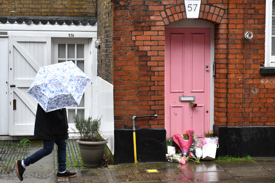 Caroline Flack death: Floral tributes outside presenter's home