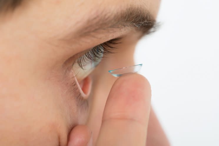 Andrew Carthew had to have an eye removed after getting a rare infection - from his contact lens