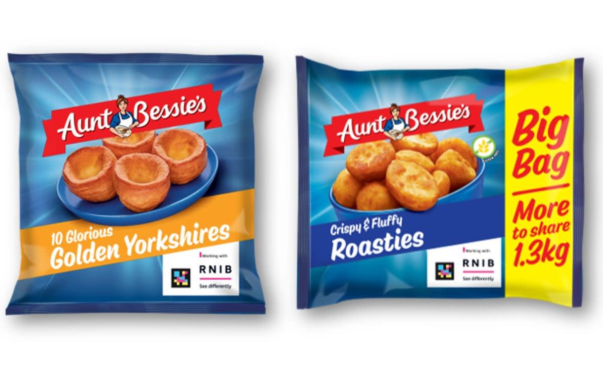 Aunt Bessie’s has launched a new barcode on their products, to help the blind and visually impaired (Aunt Bessie’s)