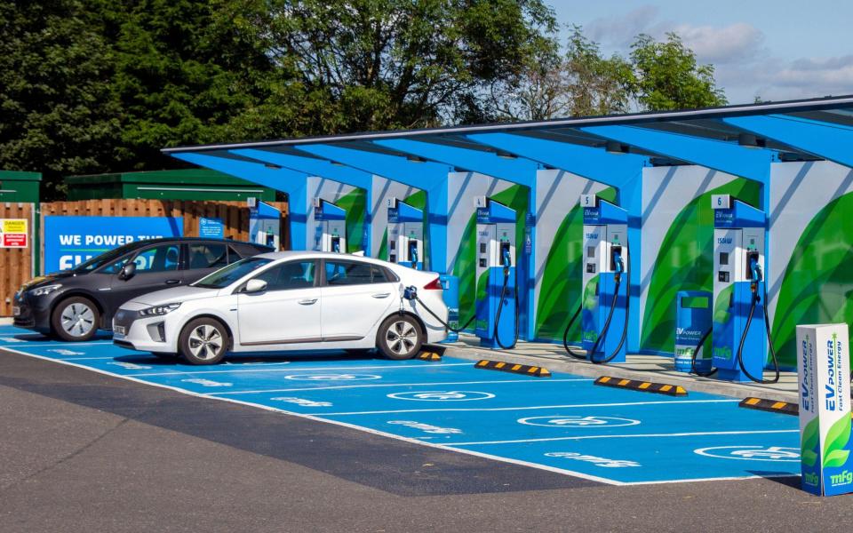 Electric car charging station - Alamy